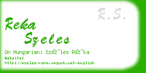 reka szeles business card